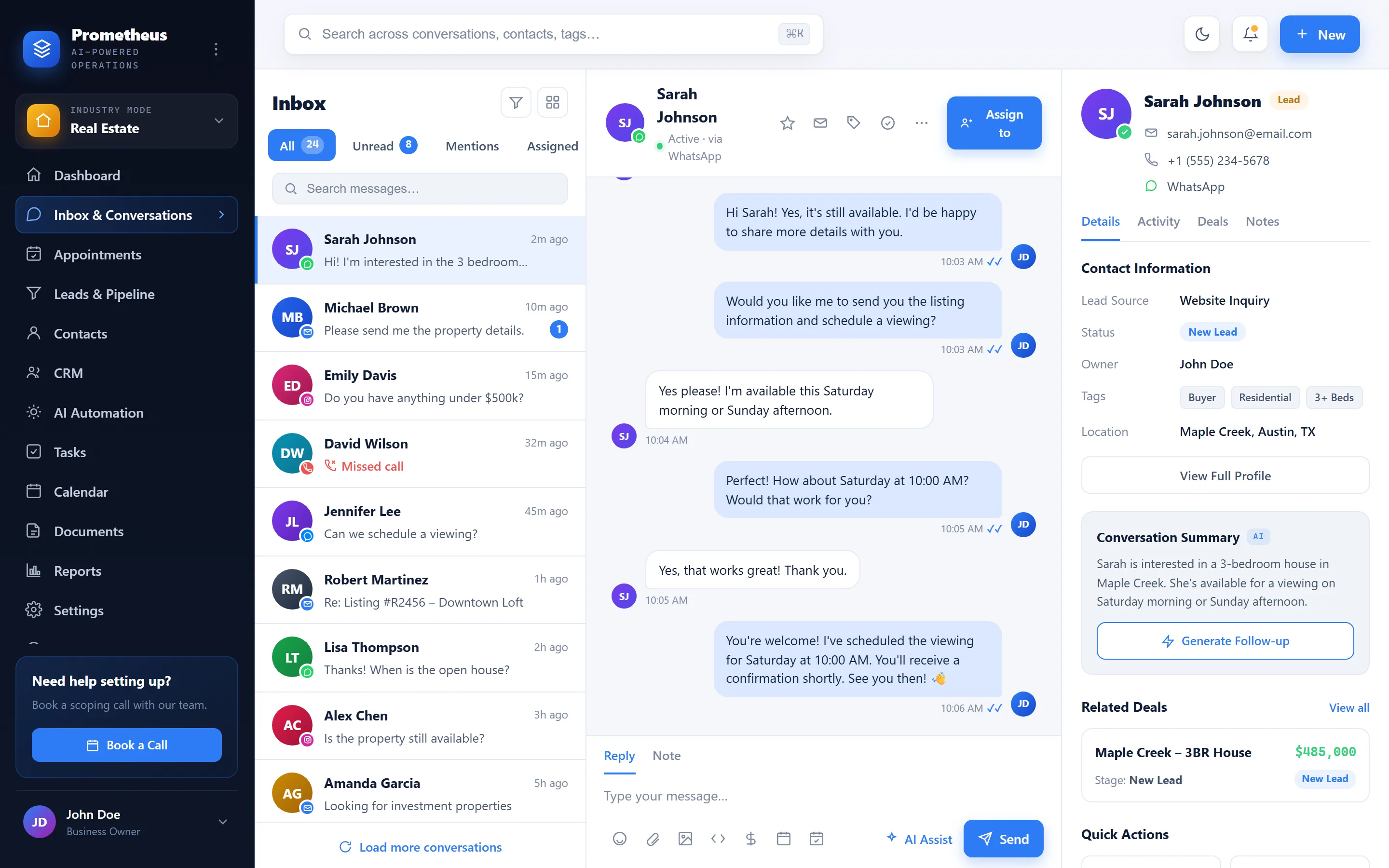 Prometheus inbox — every channel in one queue